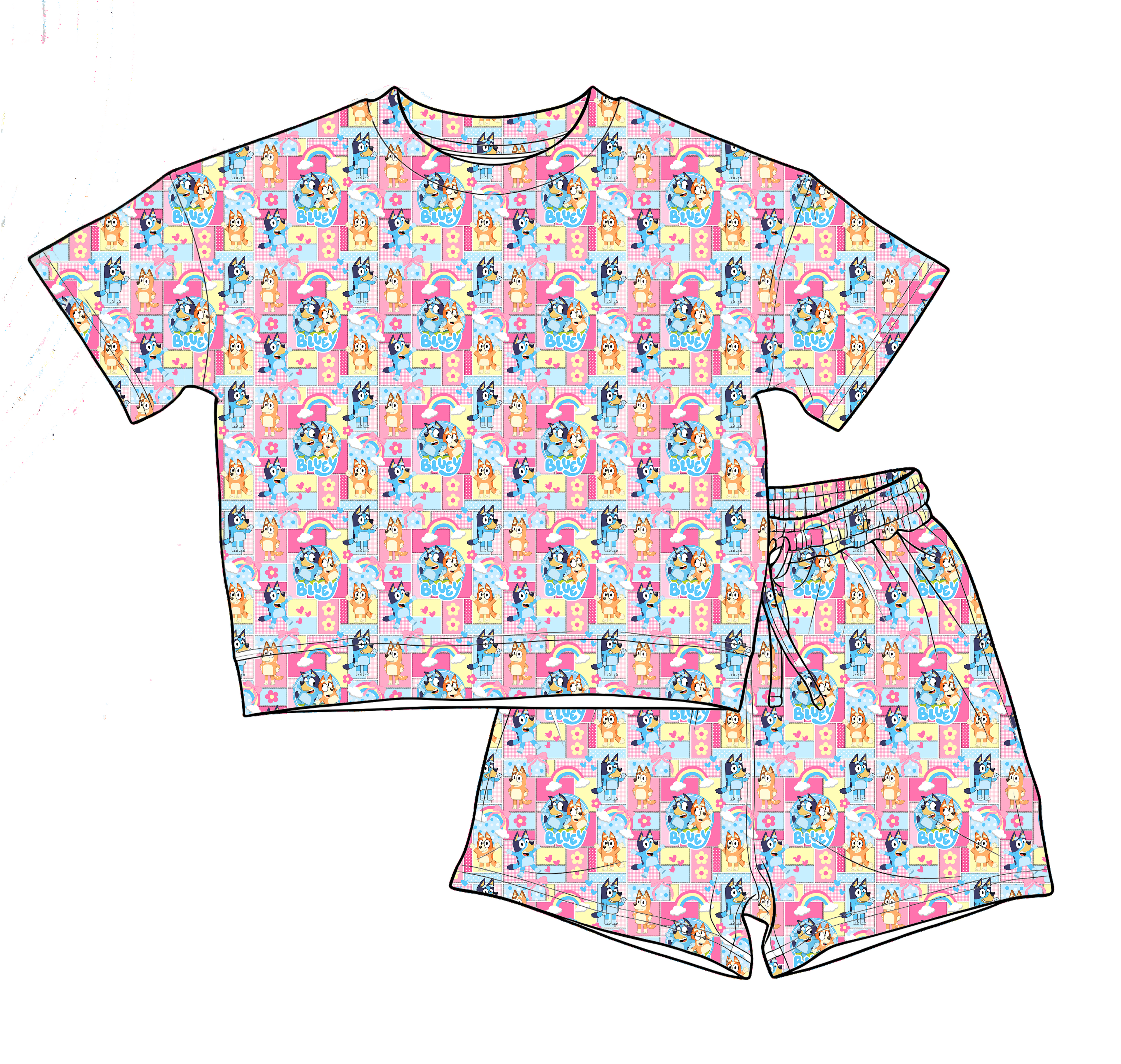 Retro Blue Dog Set